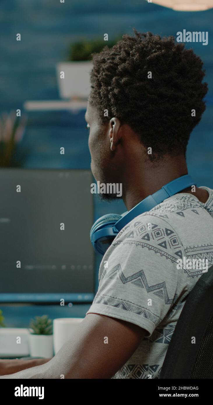 Person Programming Website Firewall With Codes On Computer Stock Footage Video Of Afro - Ultra HD Nature Illustration - Desktop