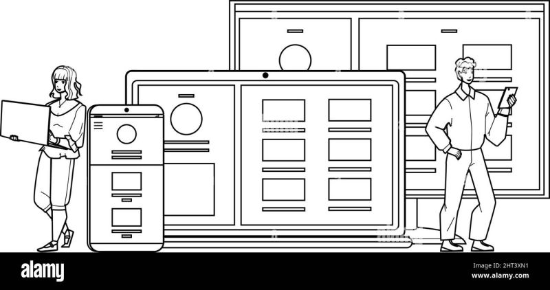 Adaptive Interface Developing Programmers Vector Phone Fixing Screen - Premium Ocean Photo Gallery - High Resolution