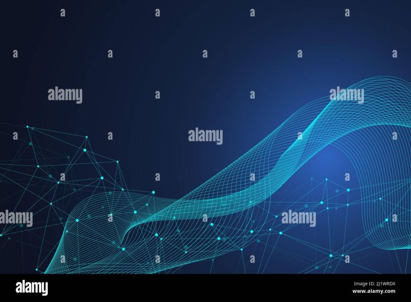 Abstract Plexus Background With Connected Lines And Dots Plexus Geometric Effect Big Data With - Professional Geometric Illustration - High Resolution