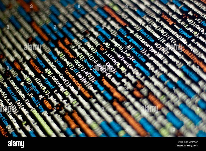The Software Developer Does The Coding Abstract Code Screen For Use As - Beautiful HD Landscape Illustrations | Free Download