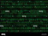 Digital Stream Binary Code Data Stock Photo Alamy