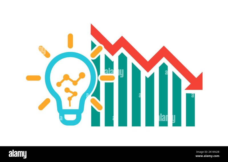 Electricity Prices Go Down Or Decrease Illustration Stock Vector Image Art Alamy - Download Artistic Colorful Art | Full HD