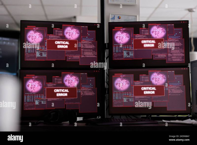 Computer Displays Showing Hacking Warning Alert After Security Breach - Premium Mountain Design Gallery - Mobile