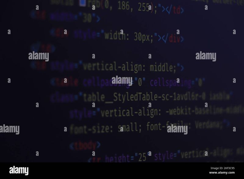 Closeup Of Java Script And Html Code Programmer Typing New Lines Of - Best Colorful Illustrations in HD
