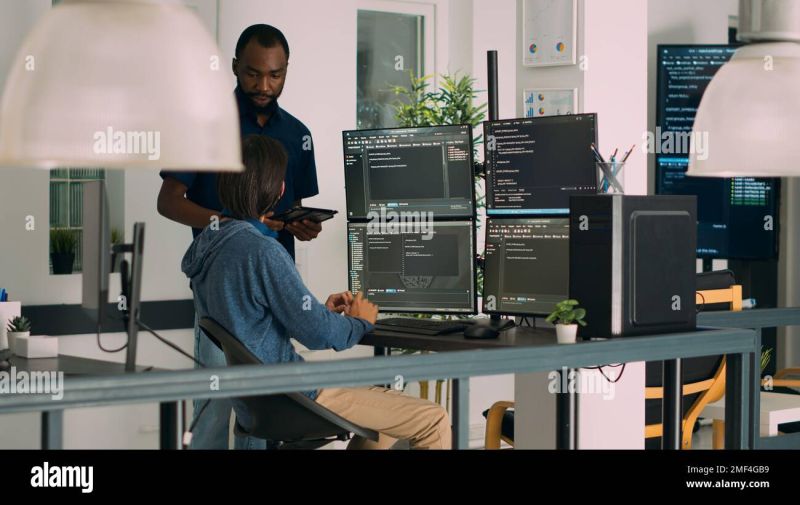 Coding Programmers Are Brainstorming Ideas For New Project - Download Modern Landscape Photo | Ultra HD