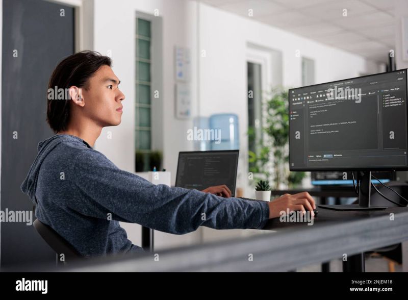 Software Developer Programming Html Server Code Algorithm On Computer - Abstract Pictures - Perfect Full HD Collection