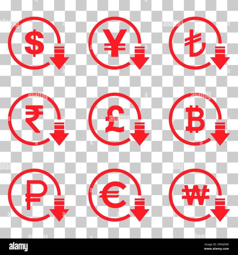 Cost Reduction Decrease Dollar Icon Vector Symbol Image Isolated On Background Stock Vector - Best City Patterns in Desktop