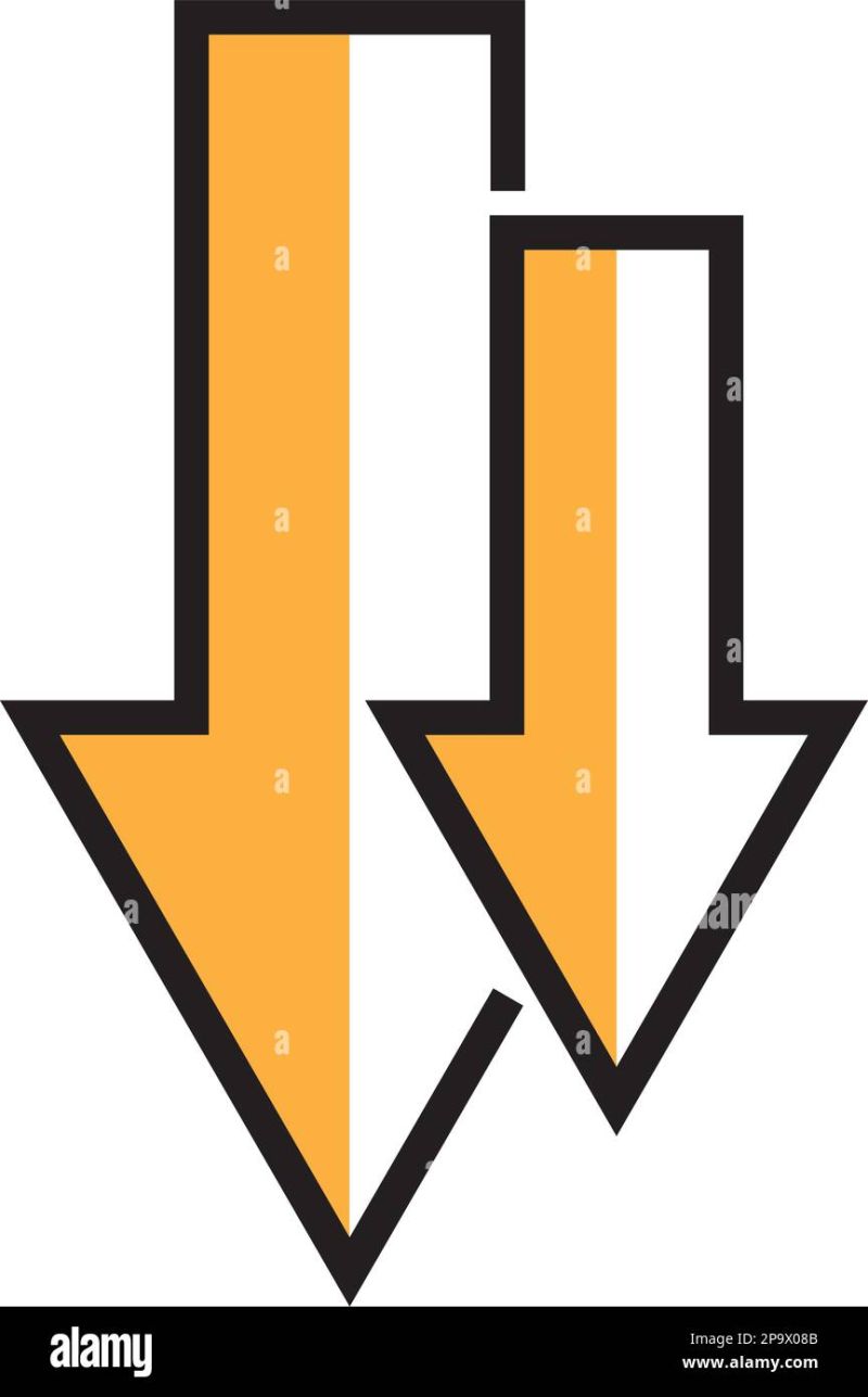 Double Down Arrows Symbol Or Decrease Direction Sign Icon Navigation Sign Isolated 20691393 - Sunset Designs - Beautiful Desktop Collection