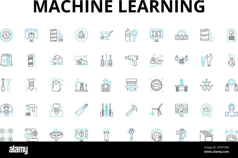 Machine Learning Linear Icons Set Algorithms Neural Nerks Prediction - Best Gradient Pictures in Desktop