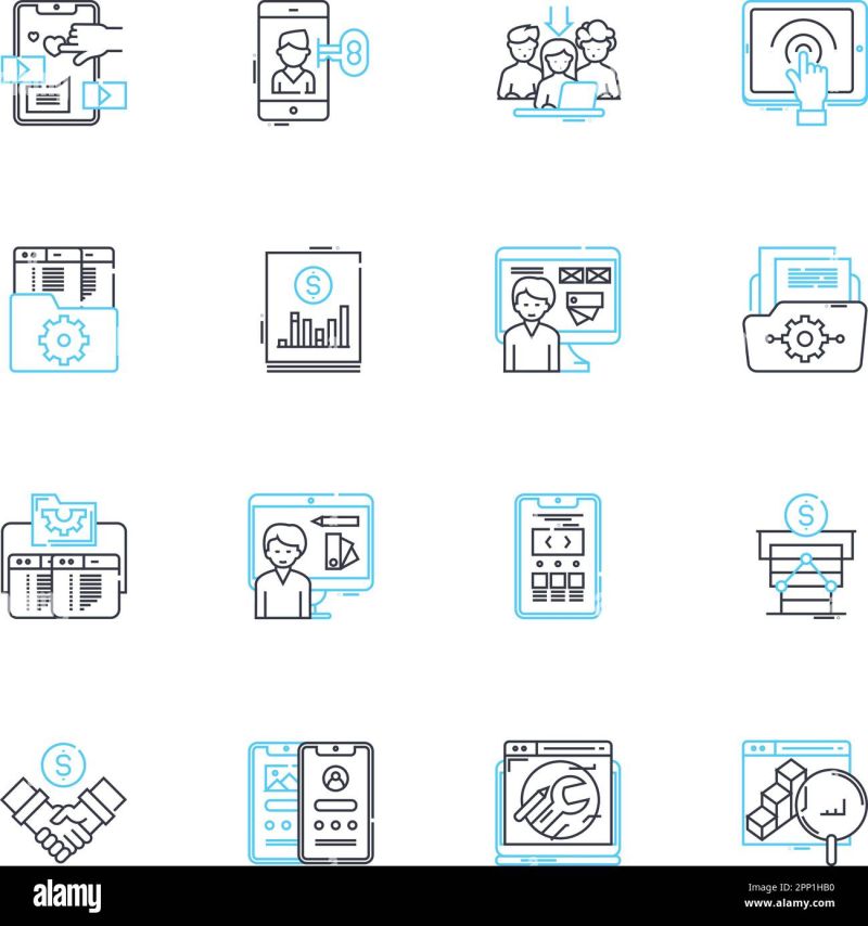 Mobile Development Line Icons Collection Ios Android Reactnative Flutter Swift Kotlin - Best Geometric Wallpapers in HD