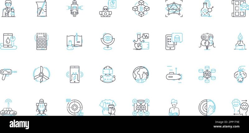 Computerized Systems Line Icons Collection Automation Programming Software Database - Nature Patterns - Incredible 8K Collection