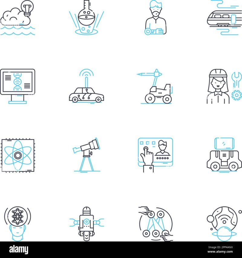 Machine Learning Linear Icons Set Algorithms Neural Nerks Prediction - Download Premium Vintage Pattern | HD