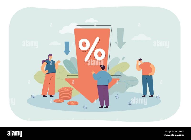 Down Arrow With Percentage Decrease Stock Vector Image Art Alamy - Creative Ocean Background - Mobile