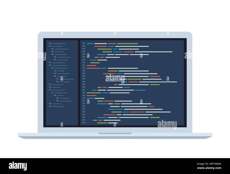 Vector Illustration Coding And Programming Software On Laptop Computer - Best Dark Designs in Mobile