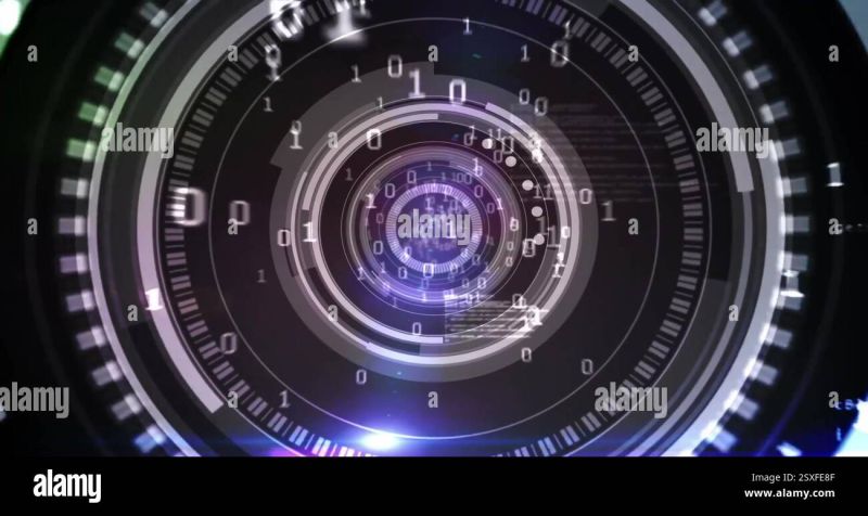 Image Of Binary Coding Digital Data Processing And Scope Scanning - Premium Light Photo Gallery - 4K