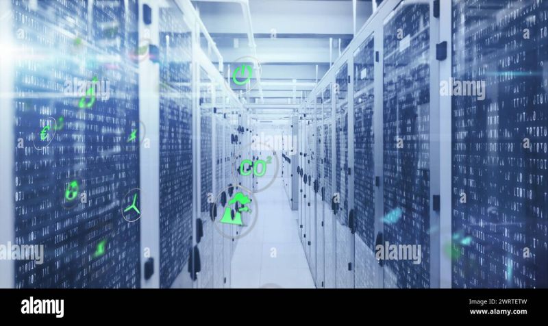 Binary Code And Html Tags Over Server Racks In Data Center - Vintage Arts - Creative Retina Collection