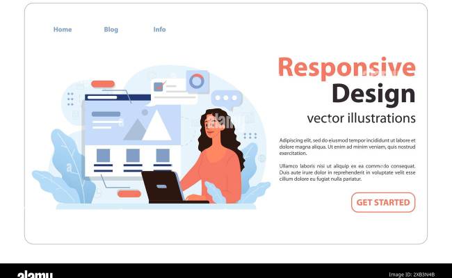 Responsive Design Concept. Developer Ensuring Website Adaptability ...