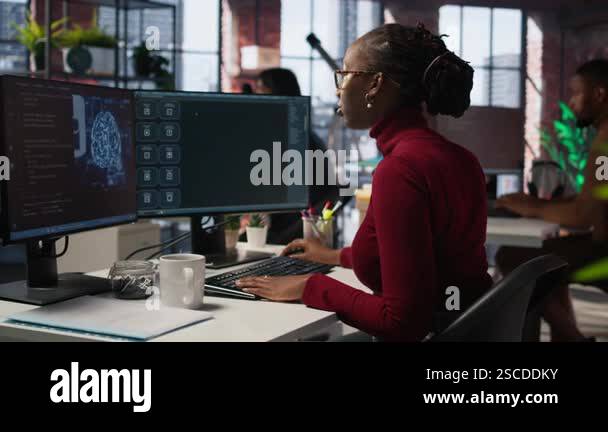 Vertical Software Engineer Solving Tasks With Ai Llm Chatbot Answering Prompts Using Predictive - Amazing Dark Art - 8K