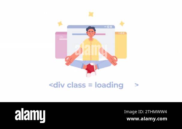 Animated Div Class Loader Programming Course Class Flash Message 4k Video Footage Color - Amazing 4K Mountain Illustrations | Free Download