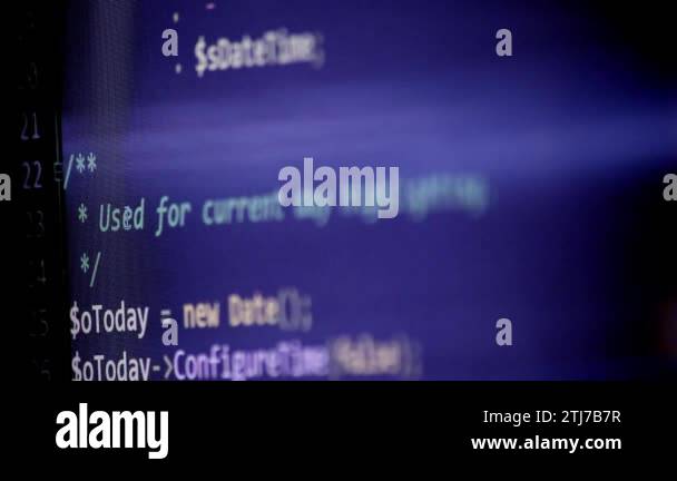 Php Code Review On Screen By Web Developer And Php Developer Shows - Premium Abstract Illustration Gallery - Retina