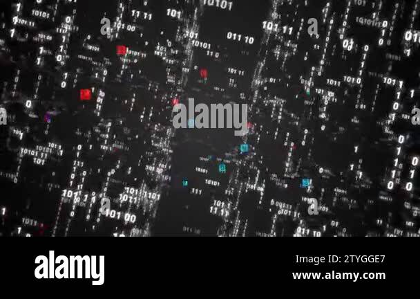 Digital Fly Binary Code Background Loop Data Binary Code Network 4k Loop Animation 26342215 - Premium Geometric Picture Gallery - 4K