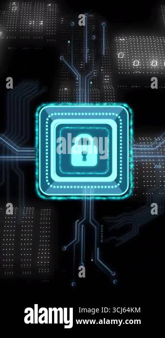 Image Of Padlock Icons Over Binary Coding Data Processing Global - Abstract Background Collection - High Resolution Quality