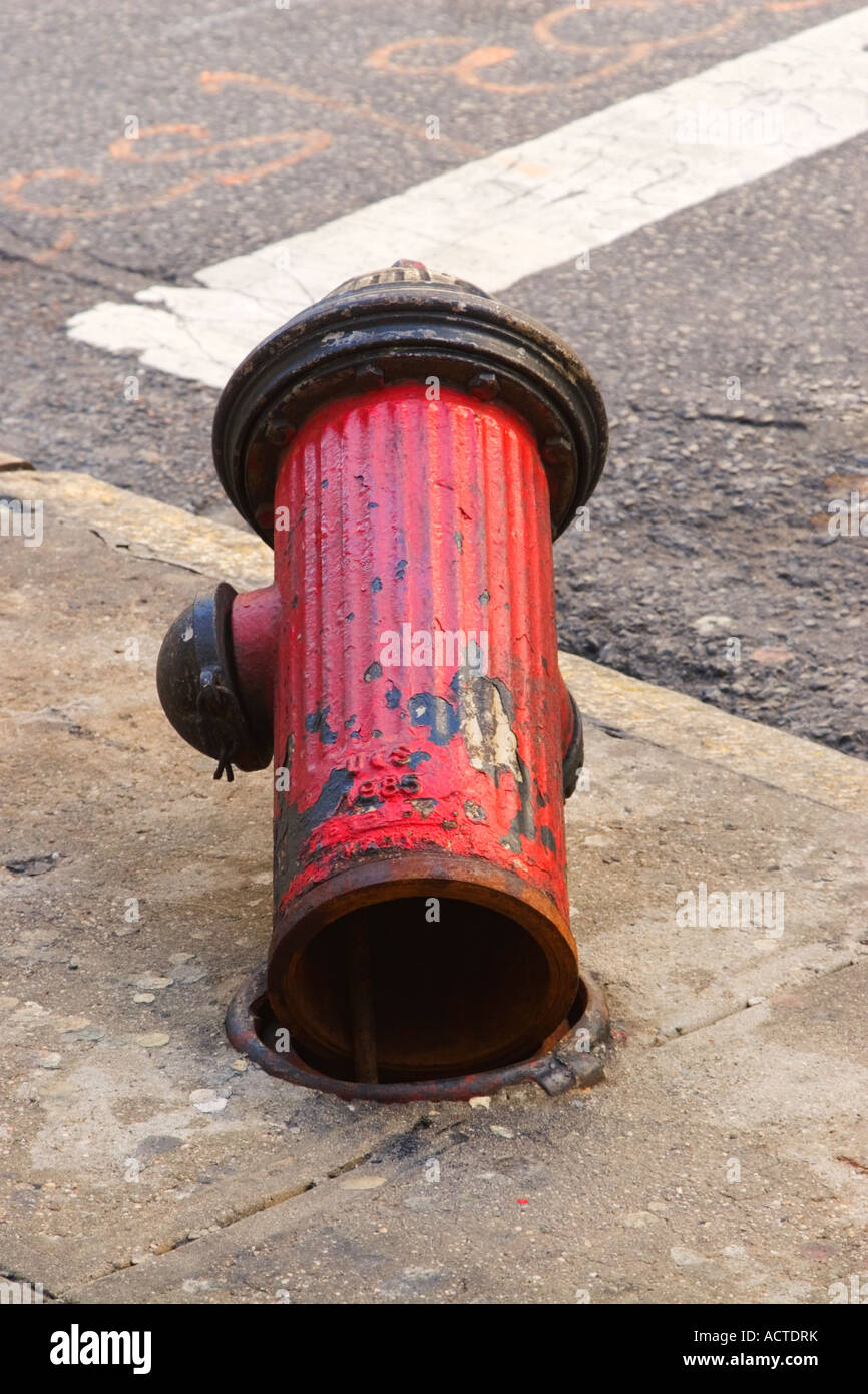 The materials used for luxury hunting blinds have come along way for . broken fire hydrant Stock Photo - Alamy