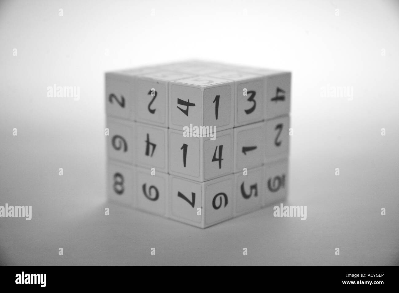 Number Cube Puzzle Box Stock Photo Alamy