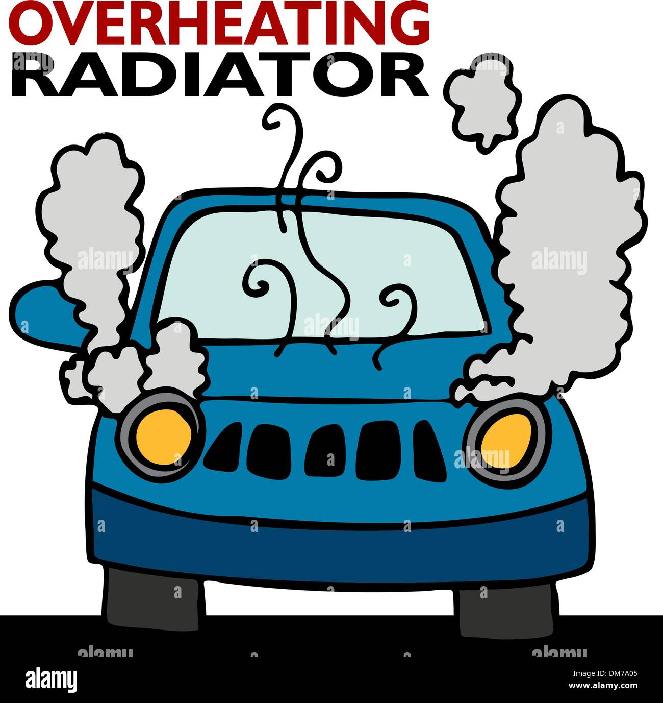 overheating radiator stock vector image art - alamy on car leaking water and overheating
