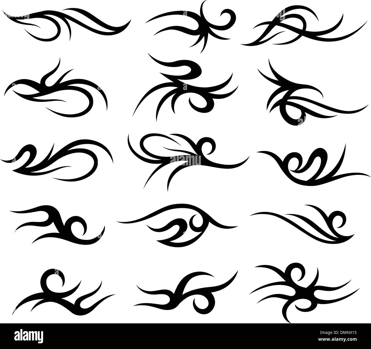 Scroll Fire Tattoo Element Design Stock Vector Image & Art - Alamy 1225_x_1300_jpg