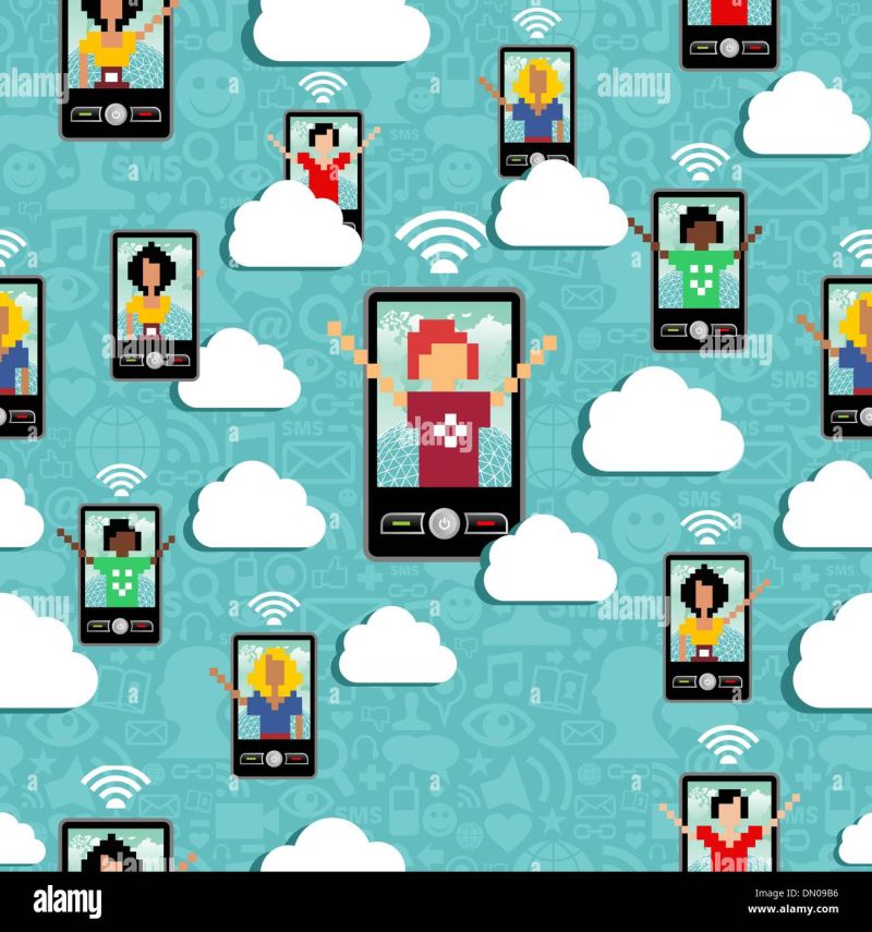 Cloud Computing Pattern Background Stock Vector Image Art Alamy - Premium Dark Illustration Gallery - Full HD