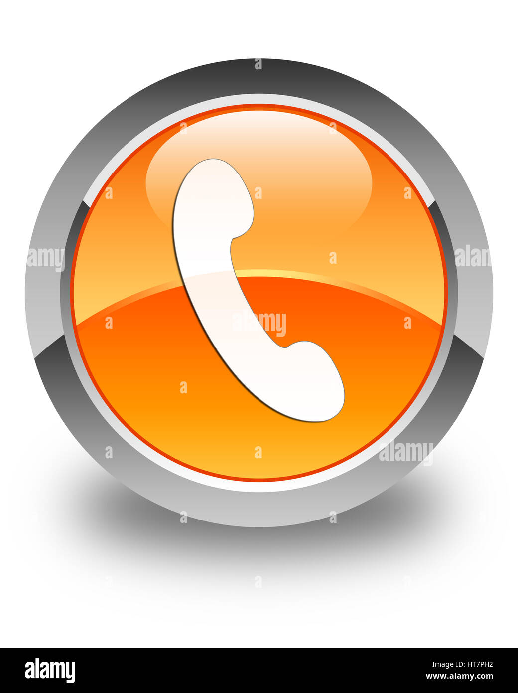 Phone Icon Orange High Resolution Stock Photography And Images Alamy