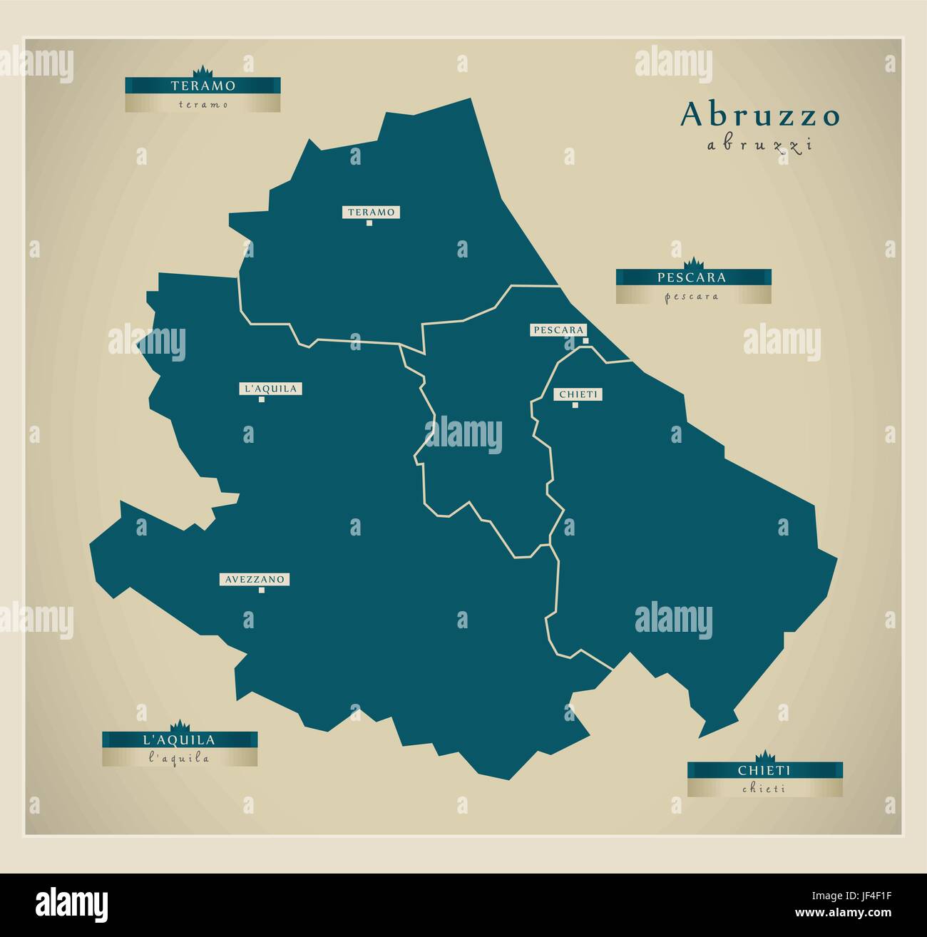 Map Of Abruzzo Modern Map Abruzzo It JF4F1F 