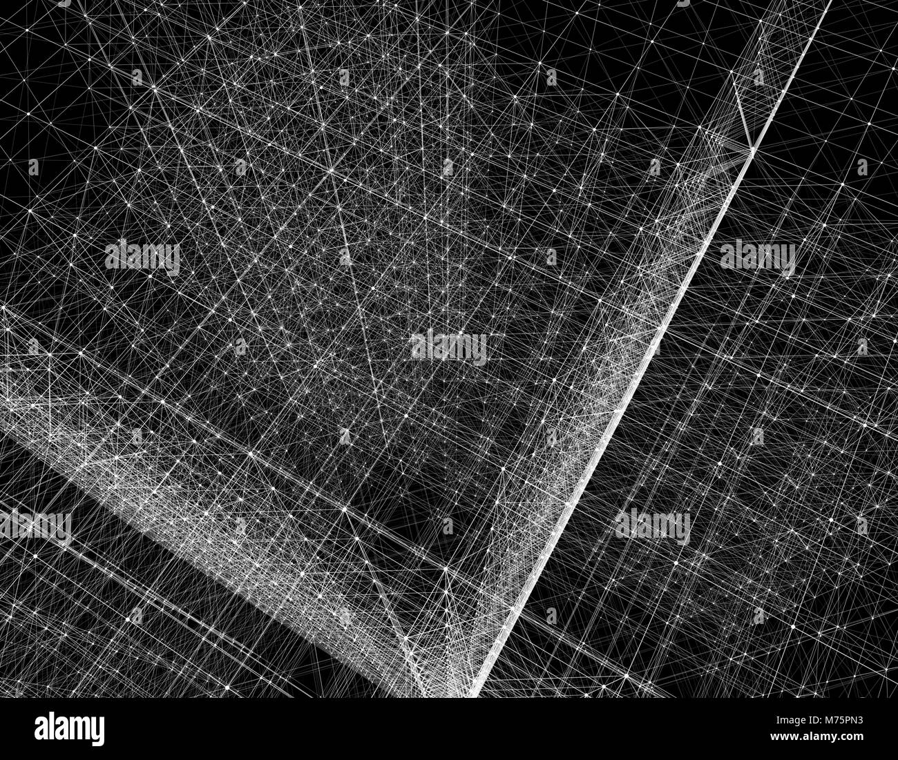 3d Spatial Connection Network Data Matrix Future Technology Network Connection Stock Photo Alamy
