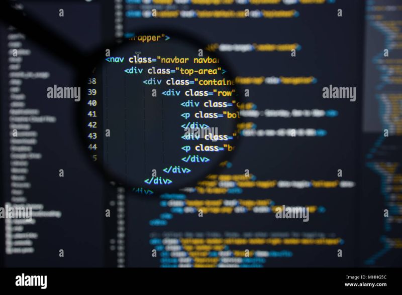 Lots Of Digits On The Computer Screen Real Html Code Developing Screen - Premium Mountain Background Gallery - HD
