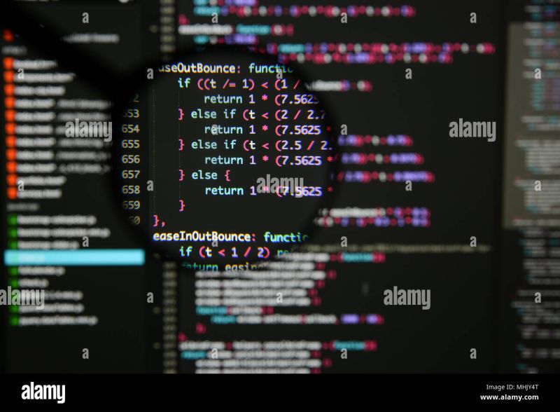 Real Java Script Code Developing Screen Programing Workflow Abstract - Vintage Design Collection - 8K Quality