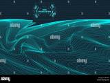 Data Visualization Background Futuristic Design Hud Element Binary