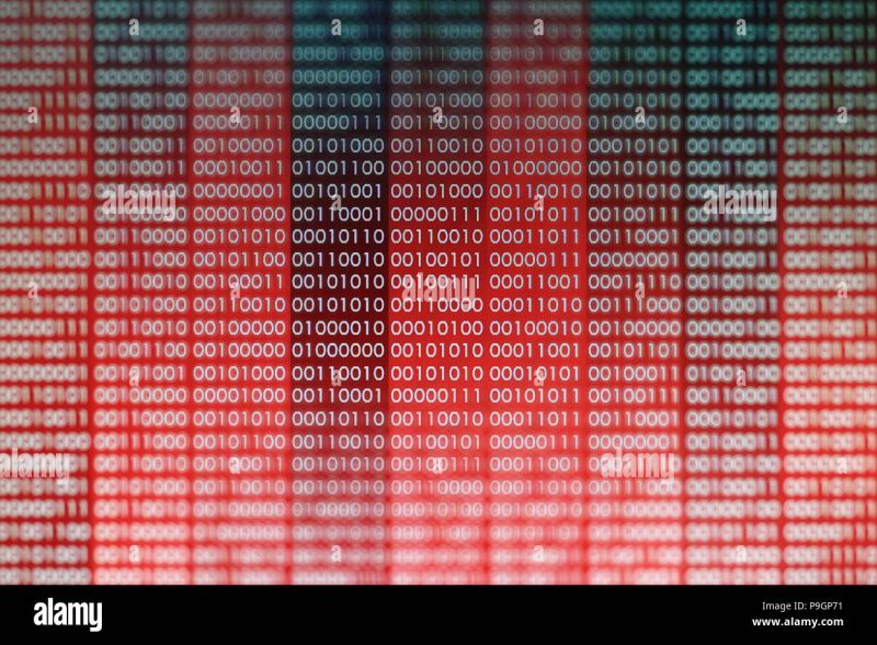 Blocks Of Binary Data Blockchain Concept Red Background With Computer Digital Binary Code Bit - Premium Colorful Background Gallery - 8K