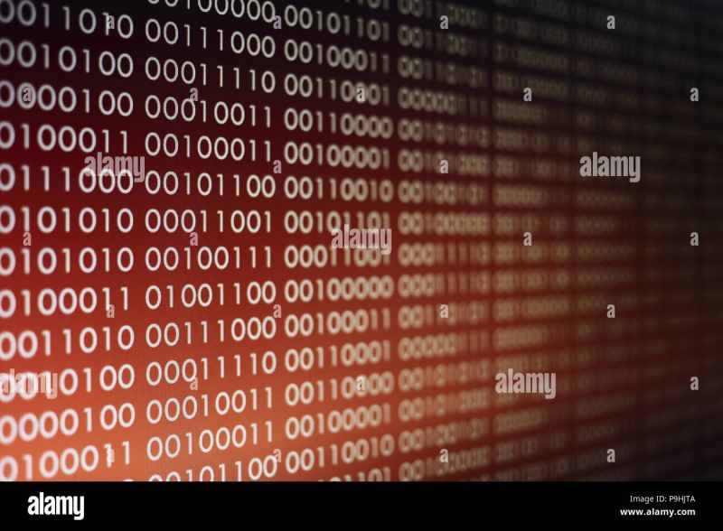 Blocks Of Binary Data Blockchain Concept Red Background With Computer Digital Binary Code Bit - Dark Pictures - High Quality 8K Collection