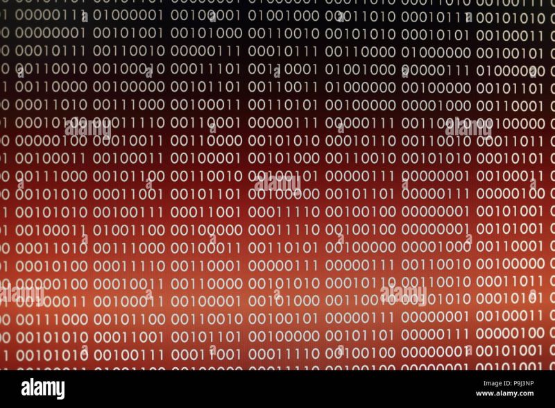 Blocks Of Binary Data Blockchain Concept Red Background With Computer - Beautiful Mobile Mountain Pictures | Free Download