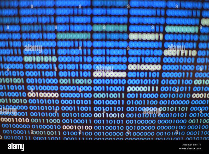 Computer Binary Code On Blue Stock Image Image Of Number Typescript - Premium Space Art Gallery - Ultra HD