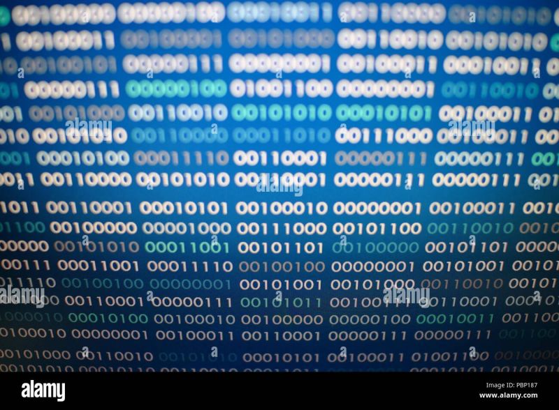 Columns Of Blue Binary Code Digital Symbols Composed By A Sequence Of Zero And One Number - Ocean Texture Collection - Mobile Quality