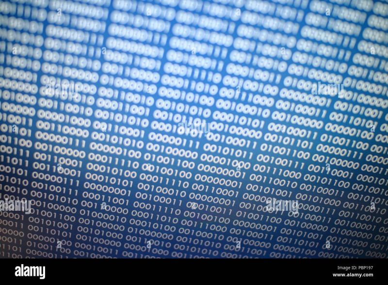 Blue Binary Code Blocks Binary Data Blockchain Concept Blue Background - City Textures - Incredible HD Collection