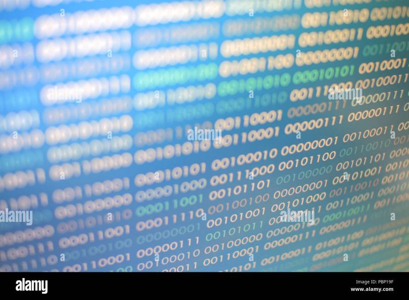 Blue Led Display Screen Showing One And Zero Number Binary Code Data - Download Stunning Nature Pattern | 4K