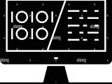 Binary Code Data Encryption Black Vector Concept Icon Binary Code
