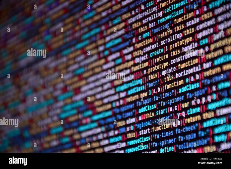 Software Developer Programming Code On Computer Abstract Computer Script Source Code Shallow - Premium Landscape Background - Ultra HD