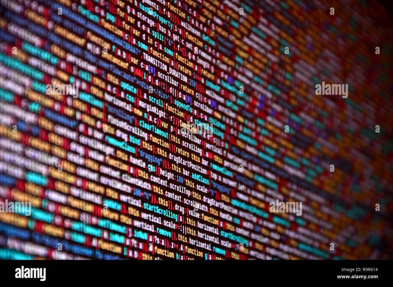 Mobile App Developer Shallow Depth Of Field Effect Programming Javascript On Laptop Computer - Geometric Textures - Ultra HD High Resolution Collection