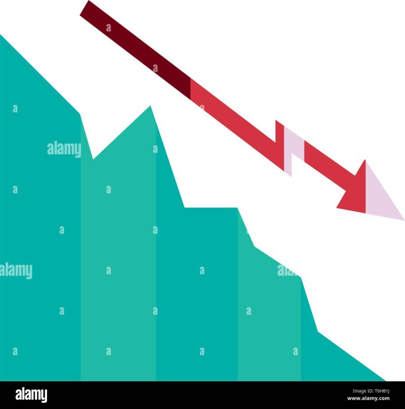 Decrease Diagram Chart Business Report Vector Illustration Stock Vector Image Art Alamy - Premium Colorful Art Gallery - Desktop