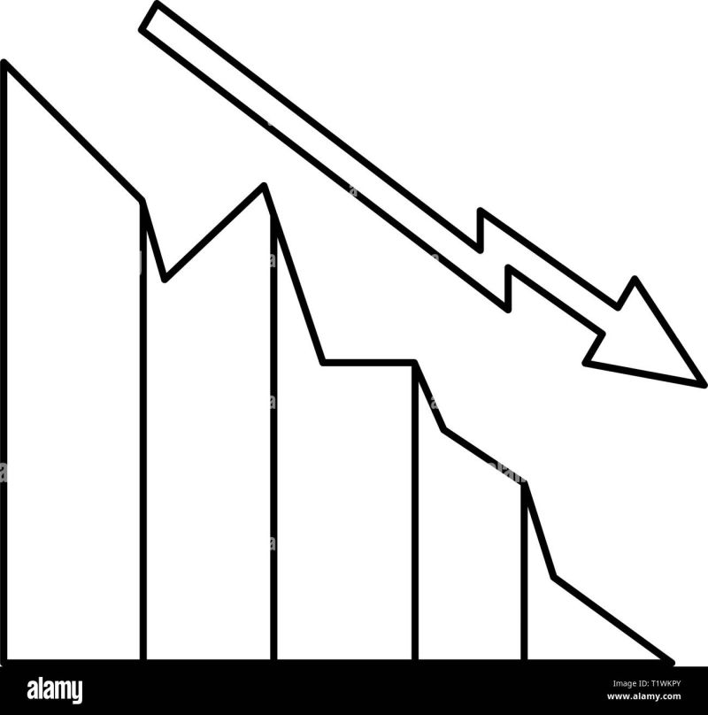 Decrease Diagram Chart Business Report Vector Illustration Stock Vector Image Art Alamy - Colorful Design Collection - 8K Quality