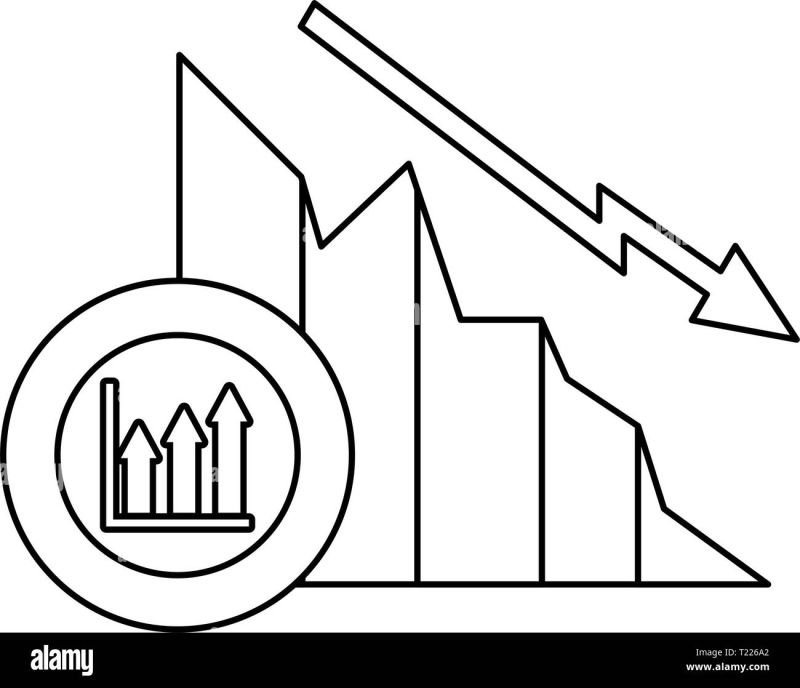 Decrease Diagram Chart Business Report Vector Illustration Stock Vector Image Art Alamy - Download Incredible Mountain Wallpaper | Retina